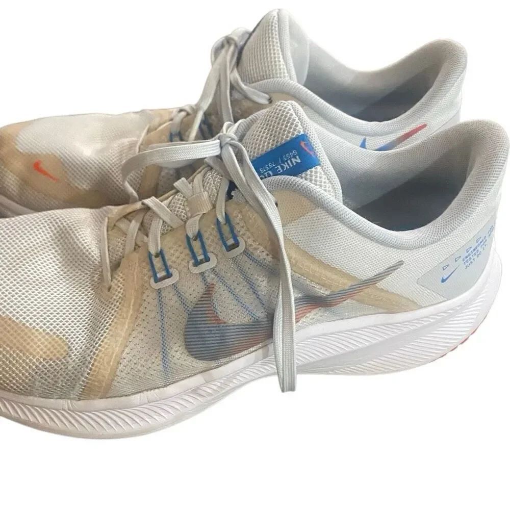 Nike Mens Quest 4 DA1105-101 White Casual Shoes Sneakers Size 12